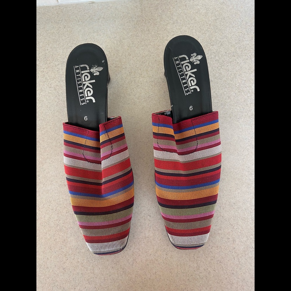 Rieker stretchy mules